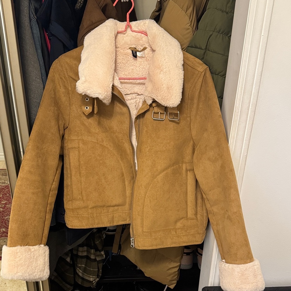 H&M Tan Jacket with Cream Lining